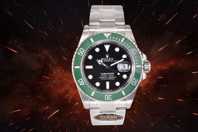 C Factory ROLEX MK1 904L Steel Black and Green 40MM Watch